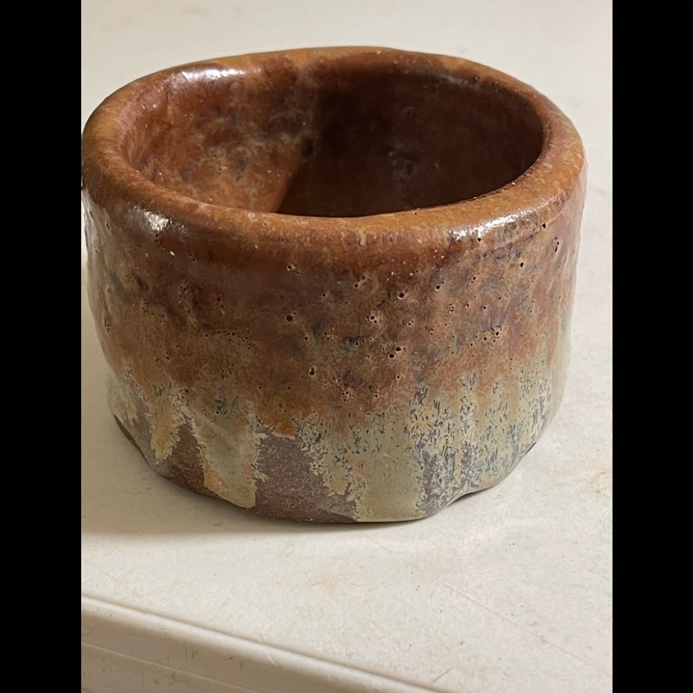 Studio Art Pottery Stoneware Bowl/Jar Glazed Handmade